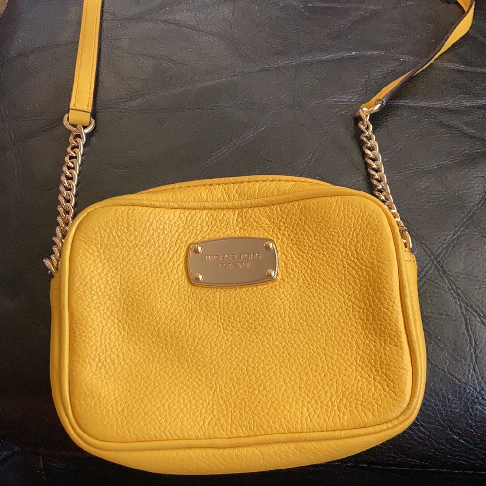 Yellow Leather Crossbody Michael Kors NWOT - Picture 7 of 7